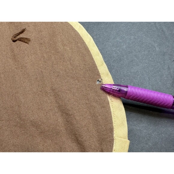 Set of 4 Vintage Handmade Placemats MCM 1960s Brown & Yellow Floral Roses - Picture 11 of 11